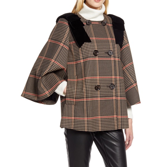 Halogen X Atlantic-Pacific Bow Detail Plaid Coat - Picture 3 of 8